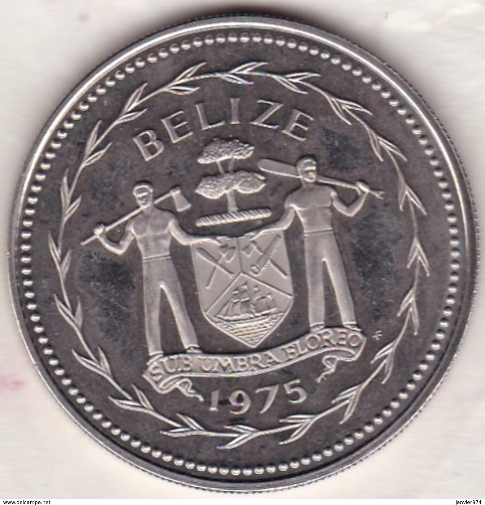 Belize. 10 Dollars 1975. Great Curassow . Copper-nickel . KM# 45 - Belize
