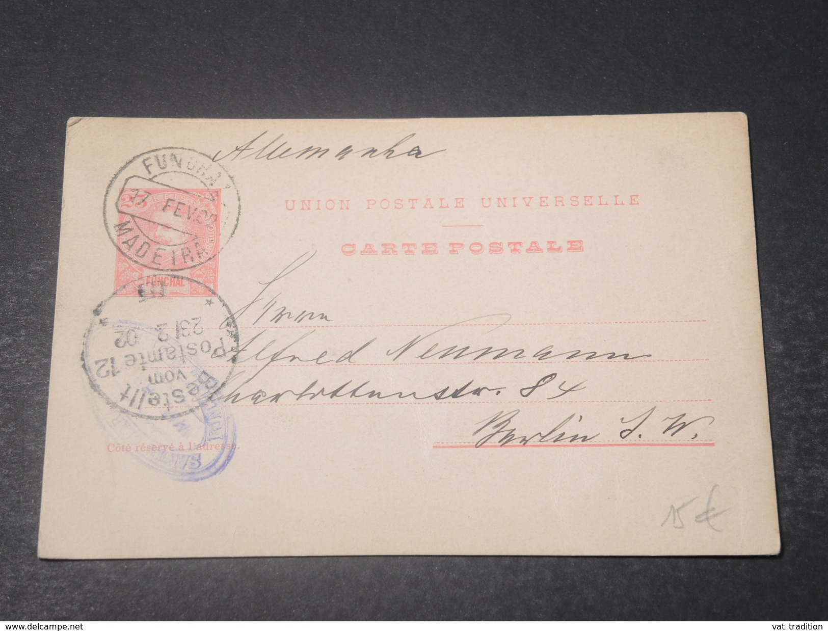 PORTUGAL - Entier Postal De Funchal Pour Berlin En 1902 - L 11013 - Funchal