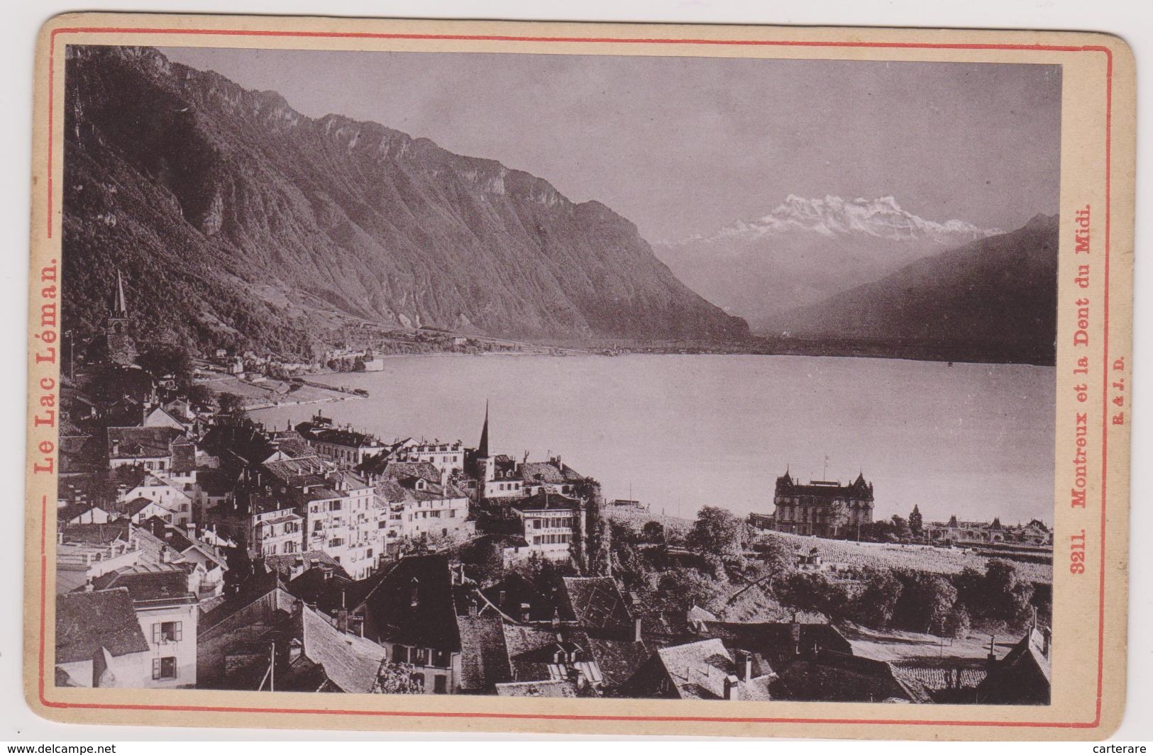 PHOTO ANCIENNE ,suisse,switzerland,vaud,montreux,riviera Pays D'enhaut,bord Du Lac Léman,1892 - Places