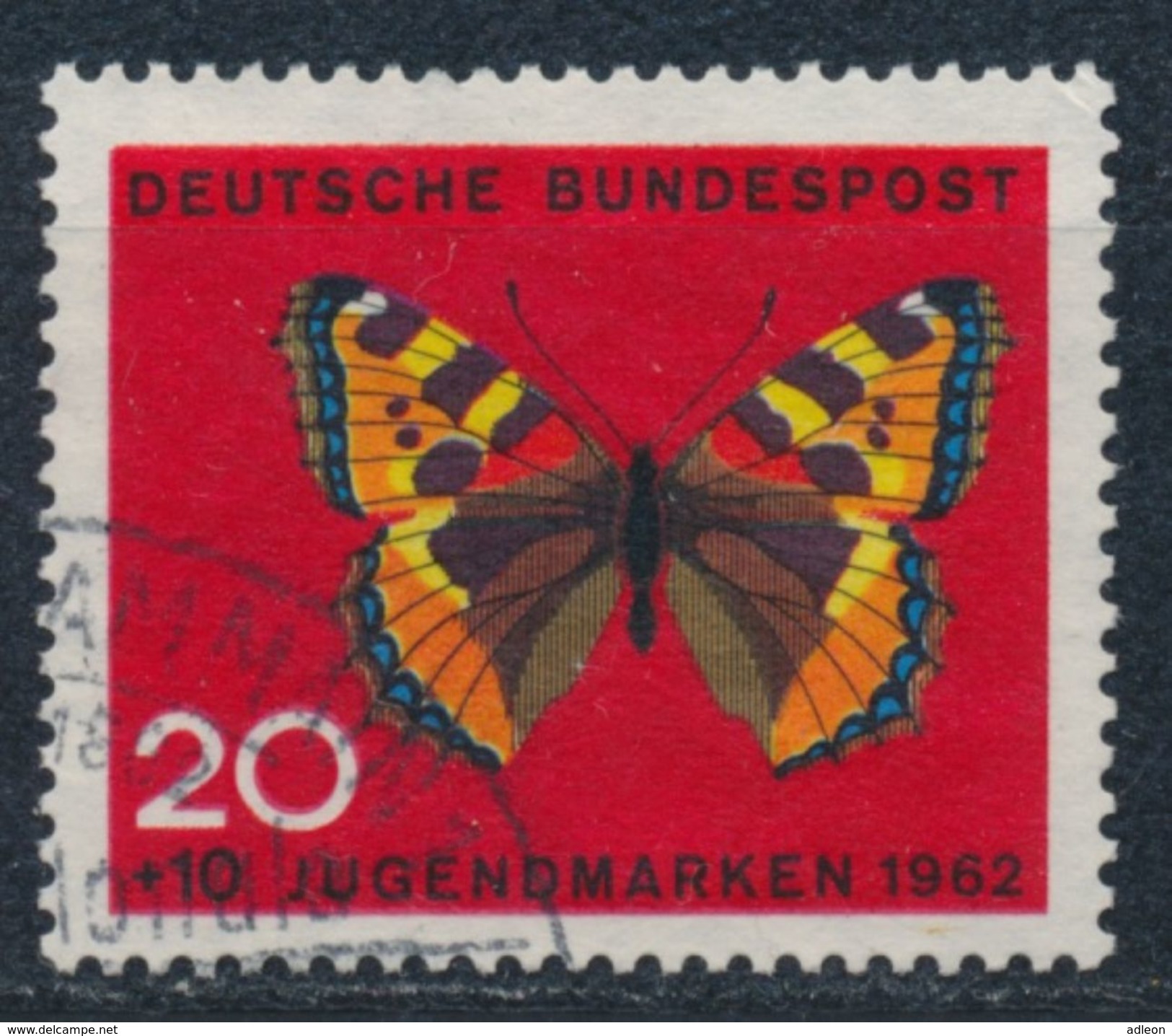 RFA- Pour La Jeunesse -Papillon YT 250 Obl./ Bund- Jugend- Schmetterling  Mi.Nr. 378 Gest. - Oblitérés