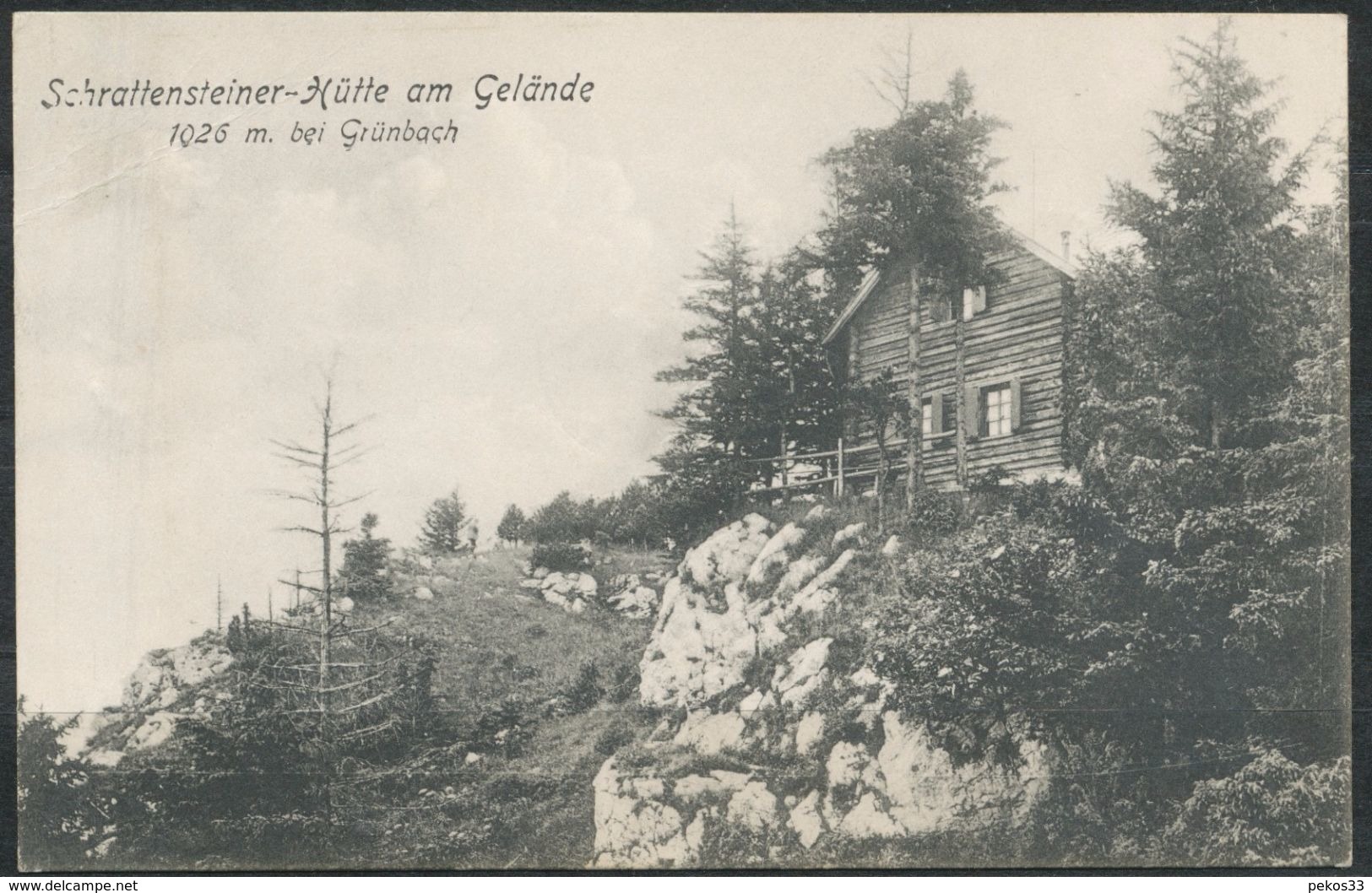 Ansichtskarten  Grünbach : Schrattensteiner- Hütte Am Gelände - Freistadt