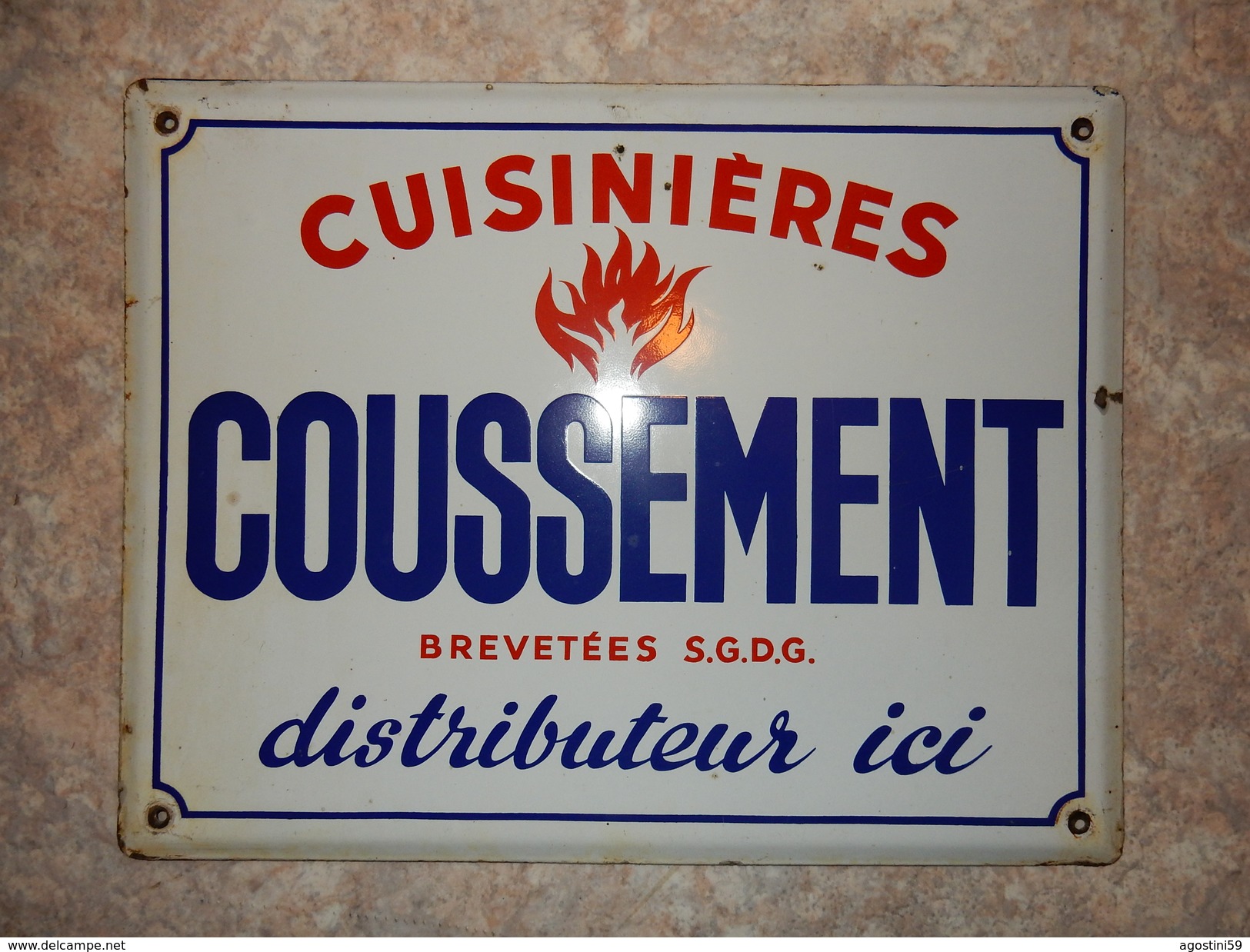 Plaque émaillée Cuisinière COUSSEMENT - Other & Unclassified
