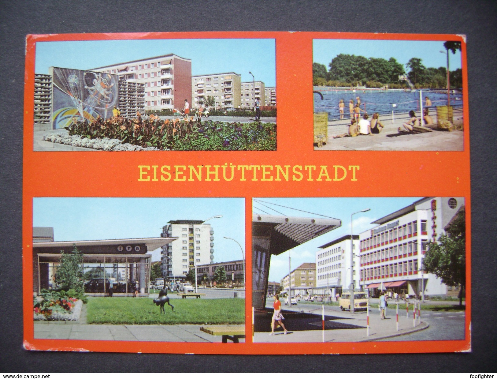 Germany DDR: EISENHÜTTENSTADT - Wohnkomplex Am Fröberling, Schwimmbad, Leninallee, Strasse Der Republik, 1979 Used - Eisenhuettenstadt