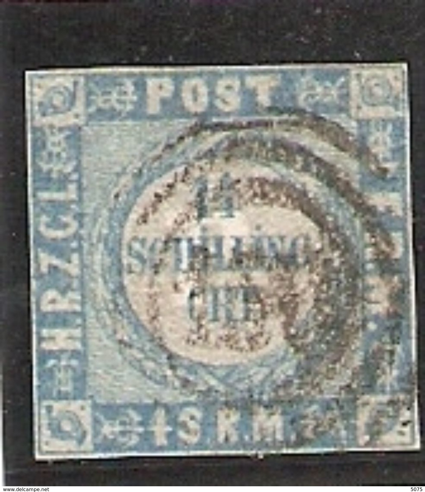 1864 1 1/4 Schil. Bleu Yvert 8obl - Schleswig-Holstein