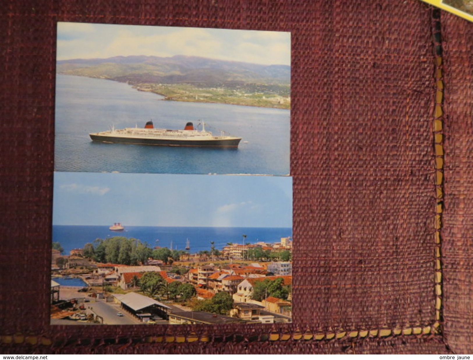 G1 - MARTINIQUE - Lot De 2 Cartes - Paquebot France - Vur Sur La Baie Et Les Quartiers Schoelcher Et Vue Sur La Savanne - Fort De France