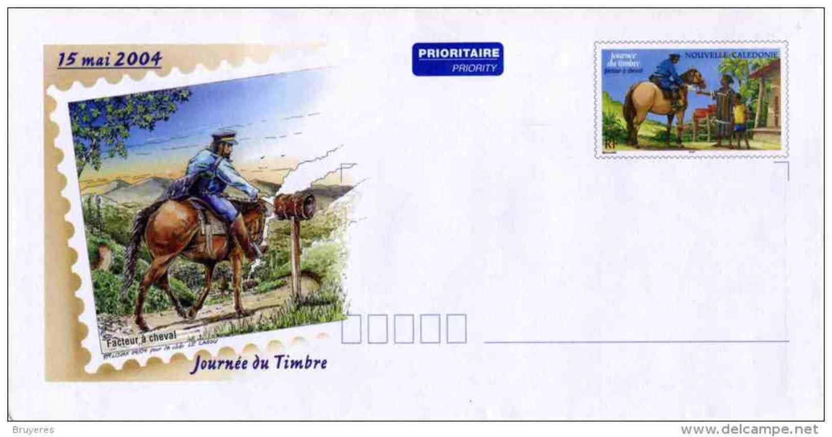 PAP TSC De 2004 Avec Timbre Et Illust. "Journée Du Timbre - Facteur à Cheval" - Prêt-à-poster