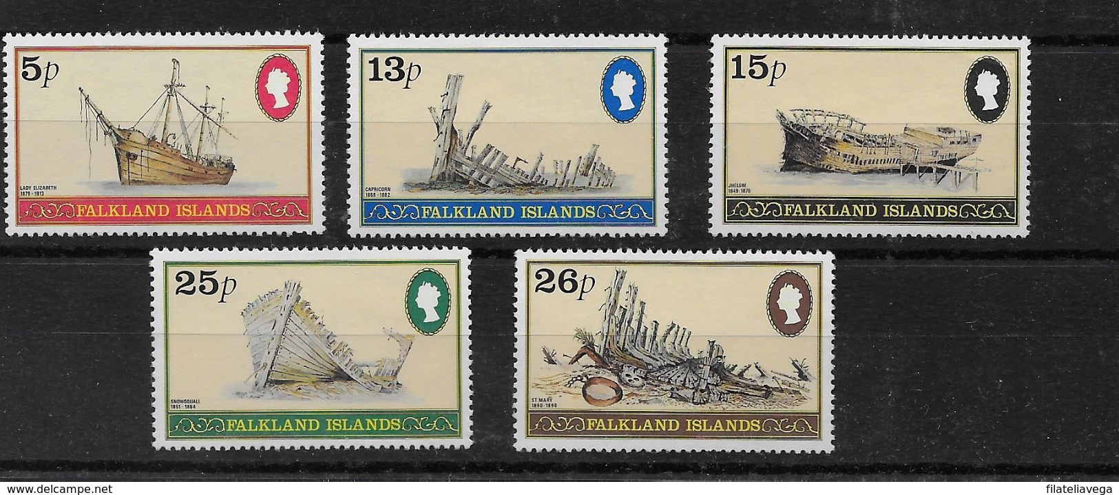Serie De Islas Malvinas Nº Yvert 339/43 Nuevo - Islas Malvinas