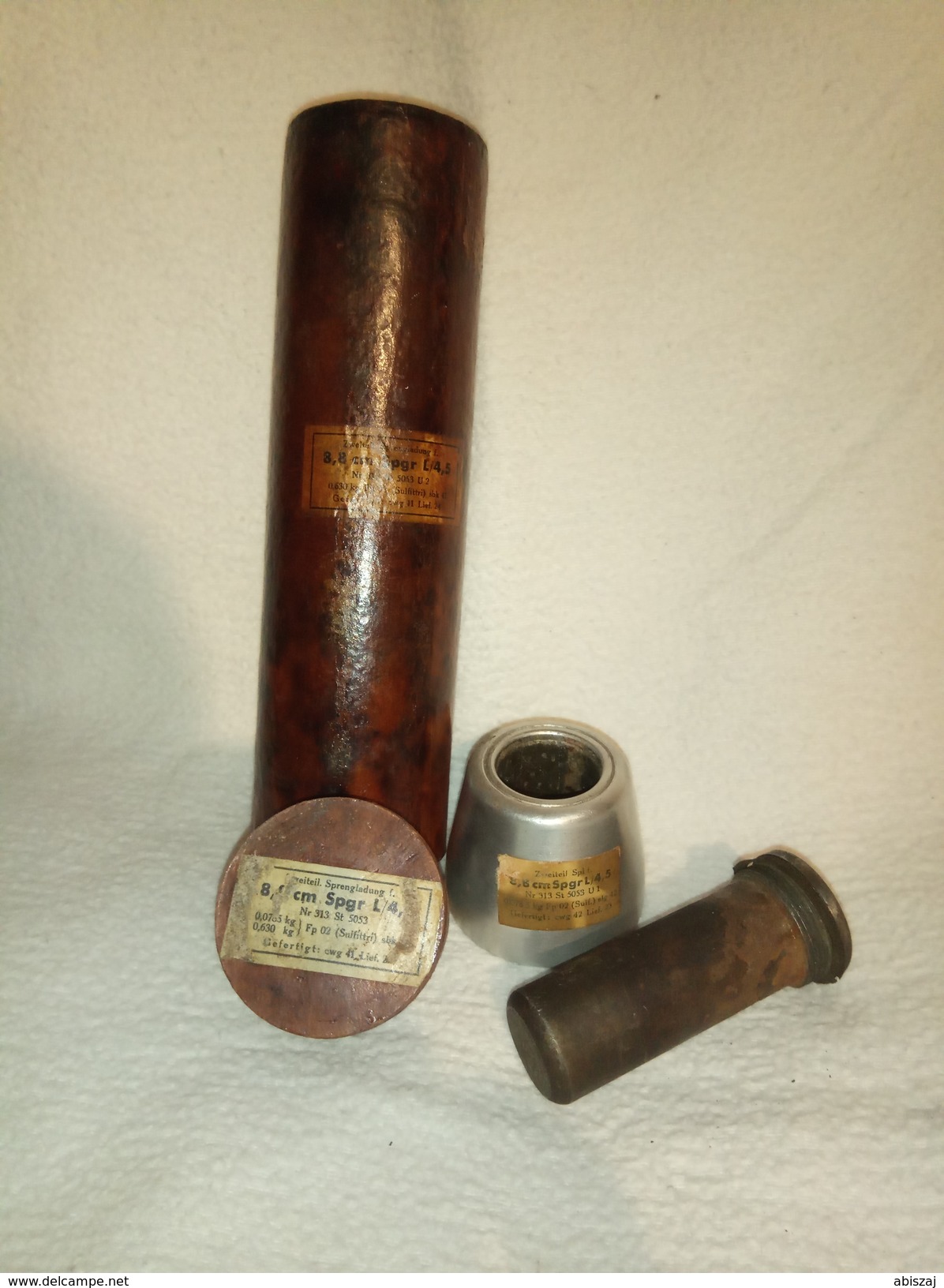 RAREEEE ALLEMANDE German  complete tube for load to  8,8 cm  OBUS Projektil