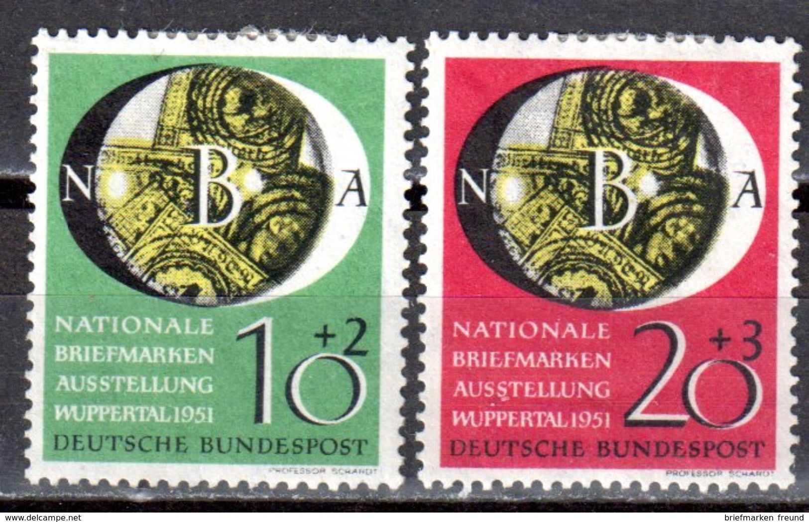 Bund 1951 Mi. 141-142 * Briefmarkenausstellung (NBA) Falz (pü2738) - Ungebraucht