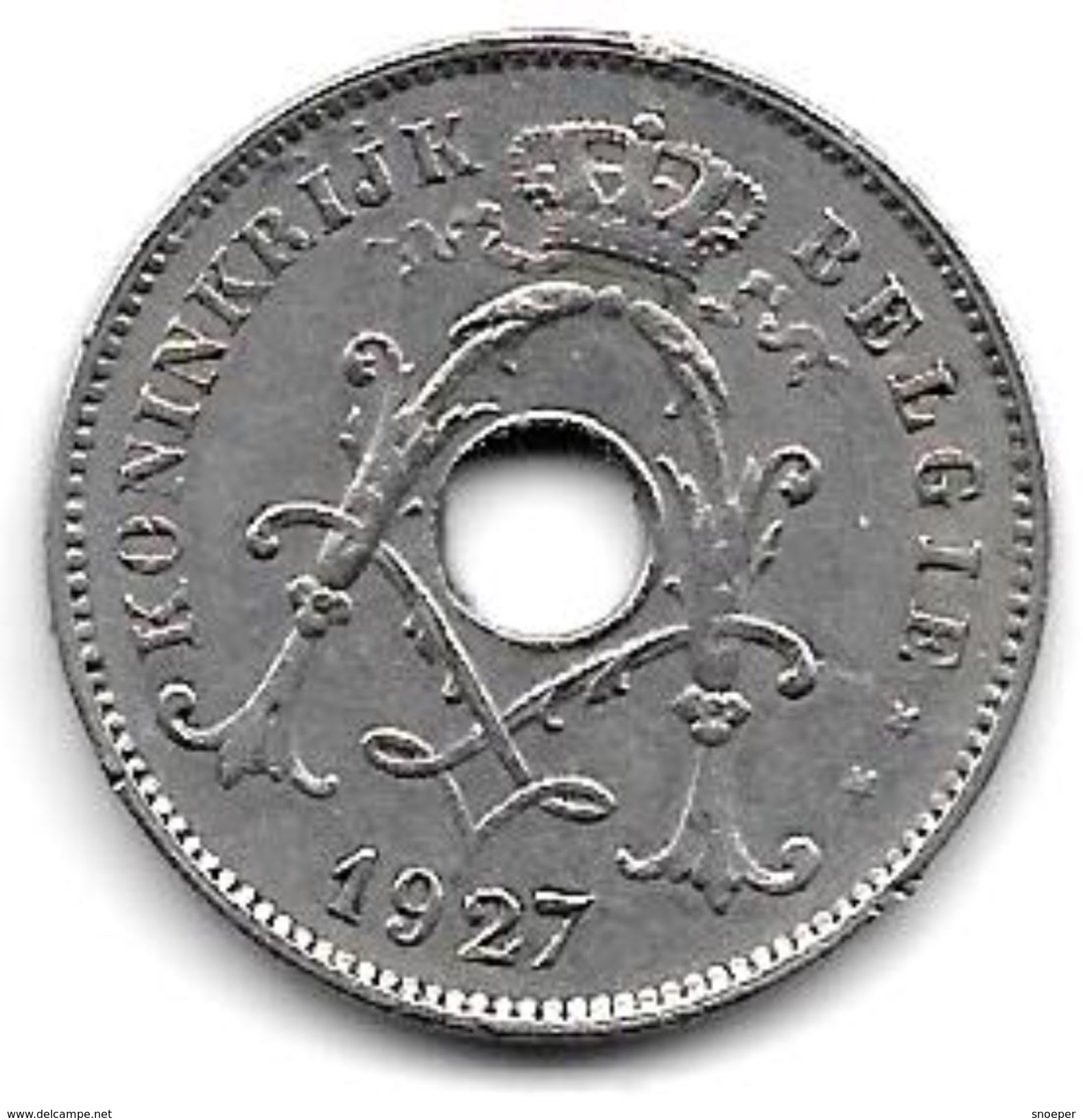 Belguim 10 Centimes 1927 Dutch   Vf+ - 10 Centimes