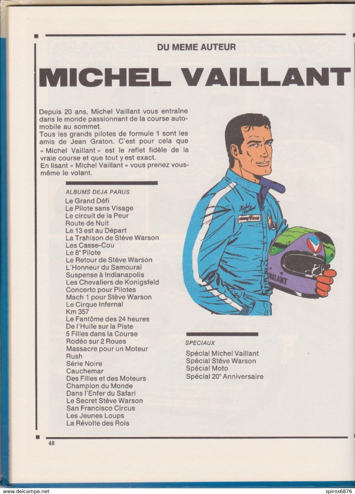 MICHEL VAILLANT - La Silhouette En Colere - JEAN GRATON - DARGAUD CANADA EDITEUR 1979 - RARE - Michel Vaillant
