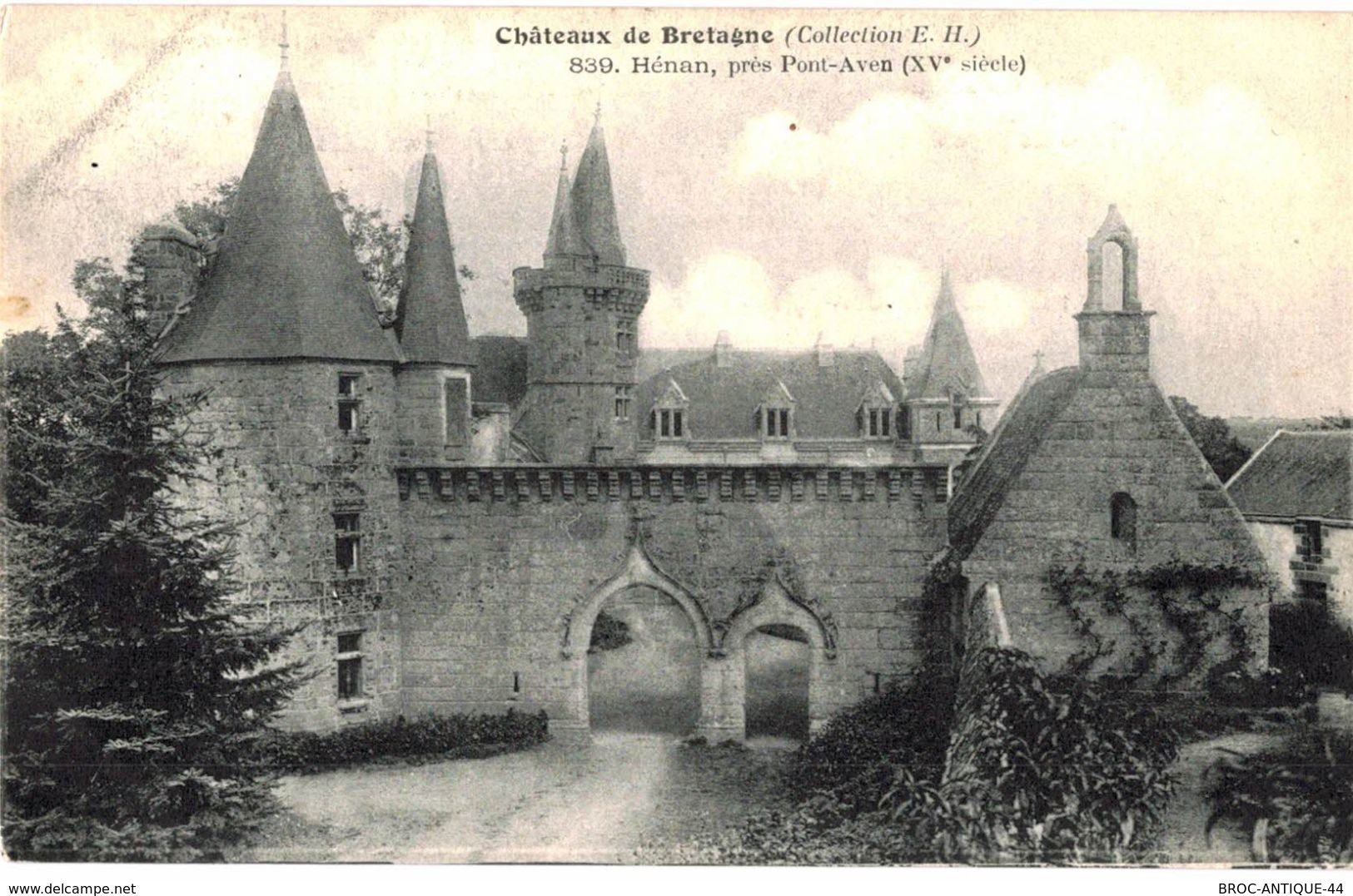 CPA N°16907 - LOT 3 CARTES DE PONT AVEN - LE CHATEAU DU HENANT VU DE LA RIVIERE - Pont Aven