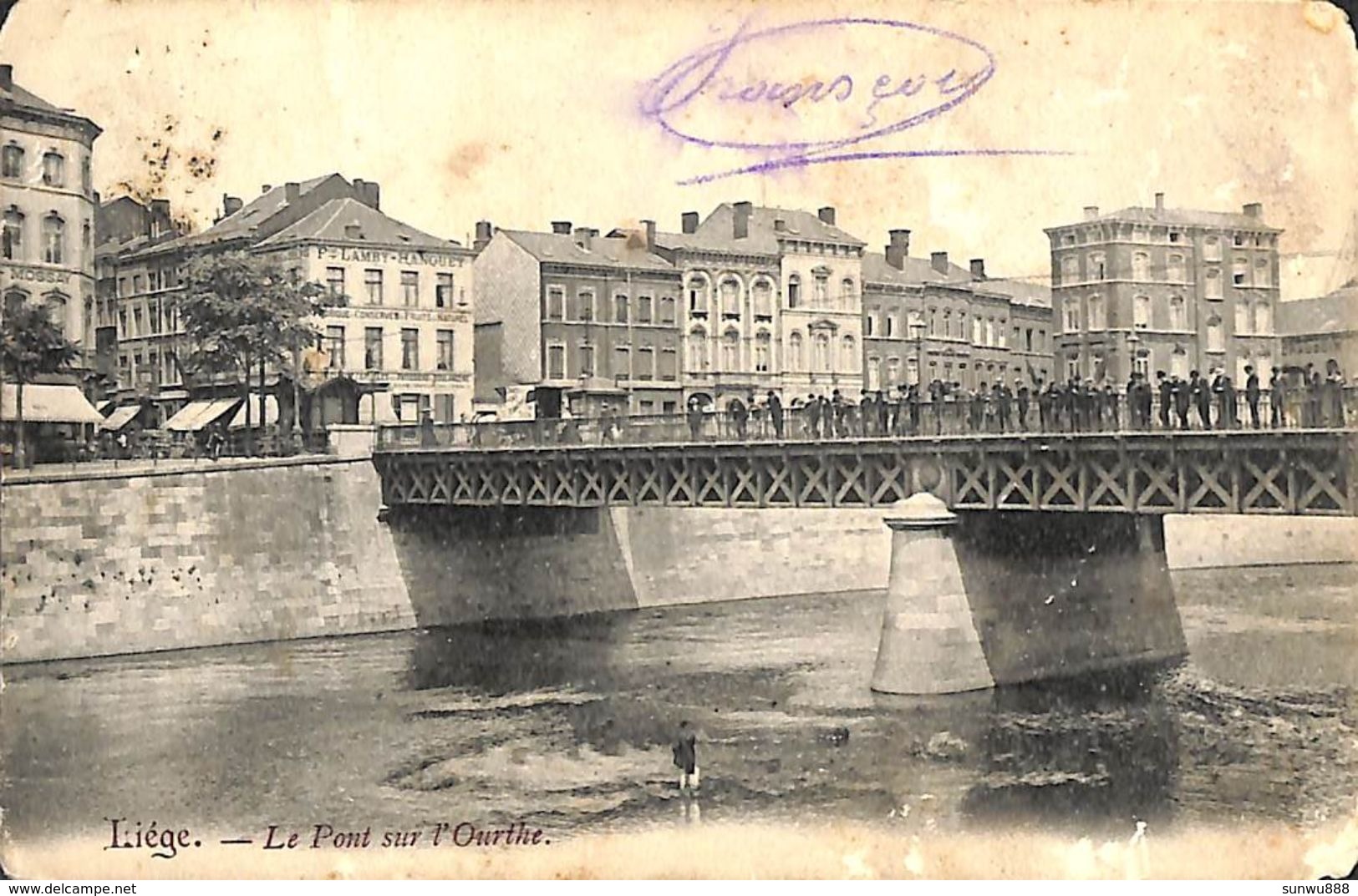 Liège - Le Pont Sur L'Ourthe (animée...état) - Liege