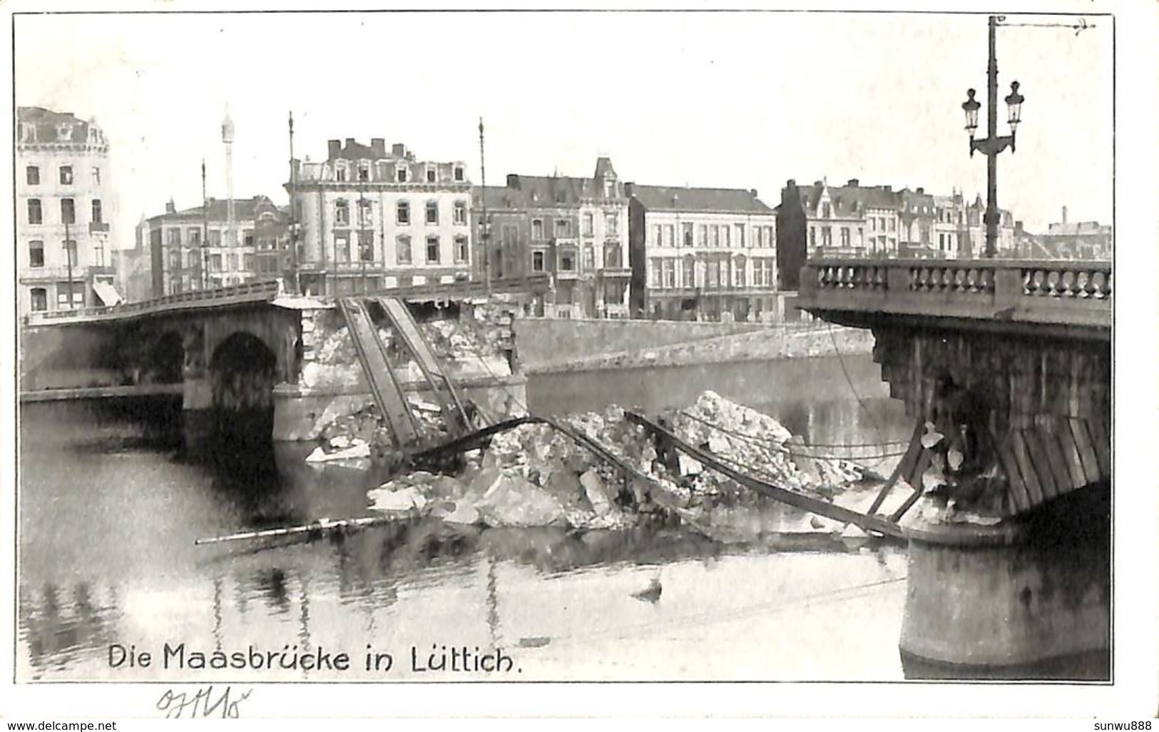 Liège - Pont Sur La Meuse (détruit, Feldpost 1917) - Liege