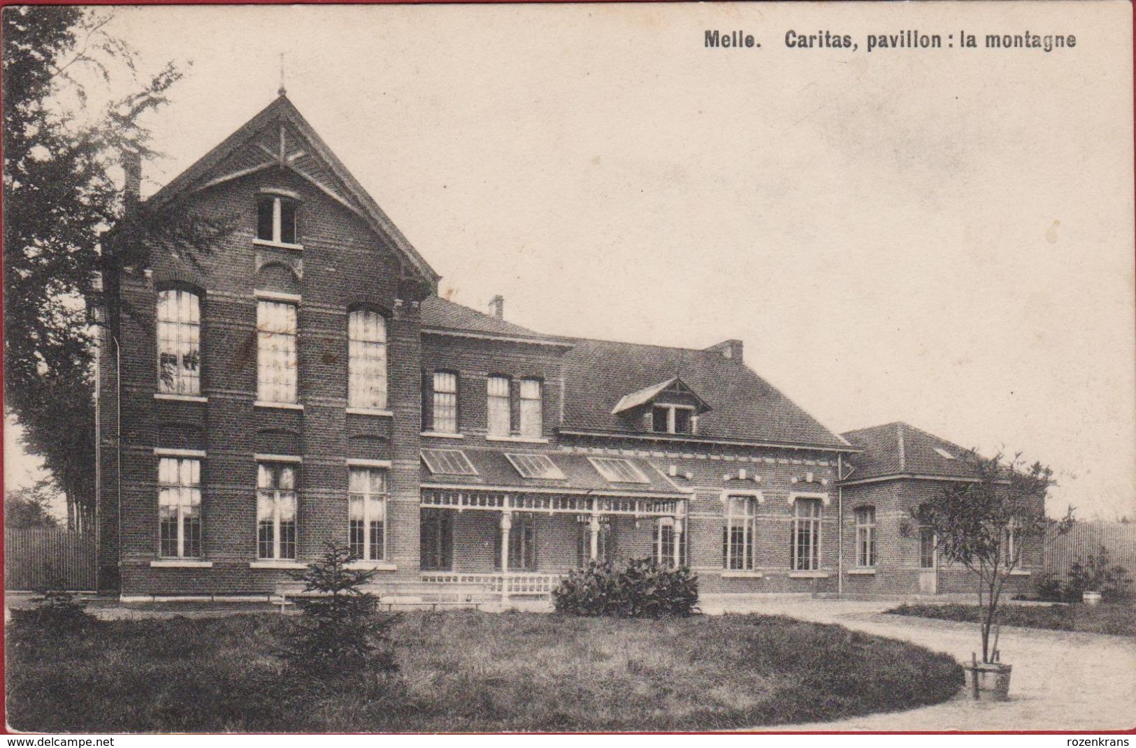 Melle Caritas Pavillon La Montagne ZELDZAAM 1910 (in Zeer Goede Staat) - Melle