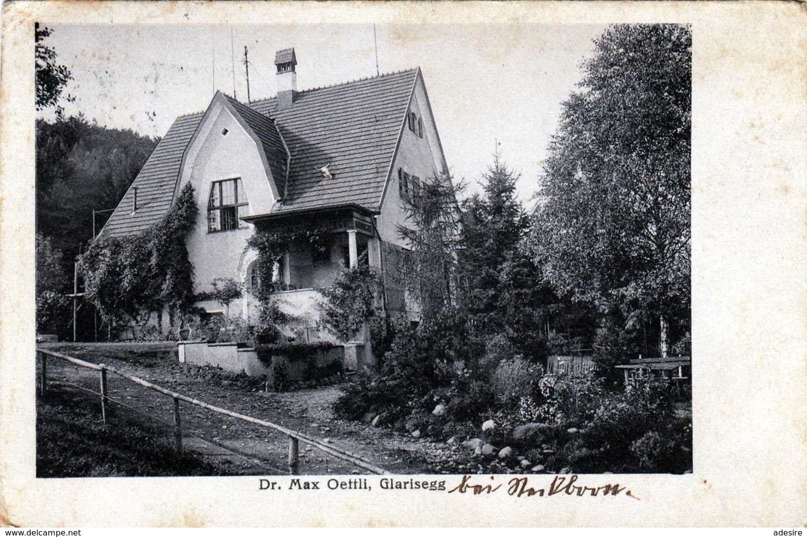 GLARISEGG Bei Steckborn (Thurgau, Schweiz) - Dr.Max Oettli-Haus, Karte Gel.1920, 2 Marken - Steckborn