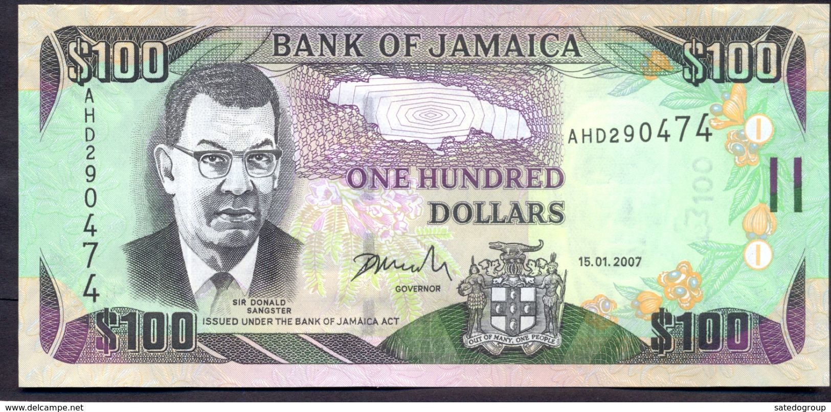 Jamaica 100 Dollars 2007 UNC P-84c - Jamaique