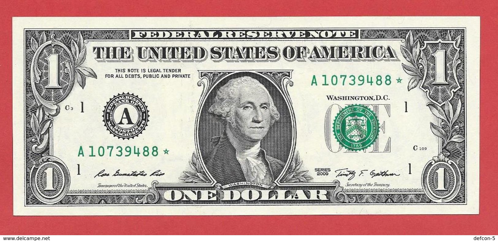 3x STARNOTE ° 1 US-Dollar 2009 ° 1.920.000 RunSize ° sehr guter Zust. ° A10739486 > 488* fortlfd. ($026-01) RAR