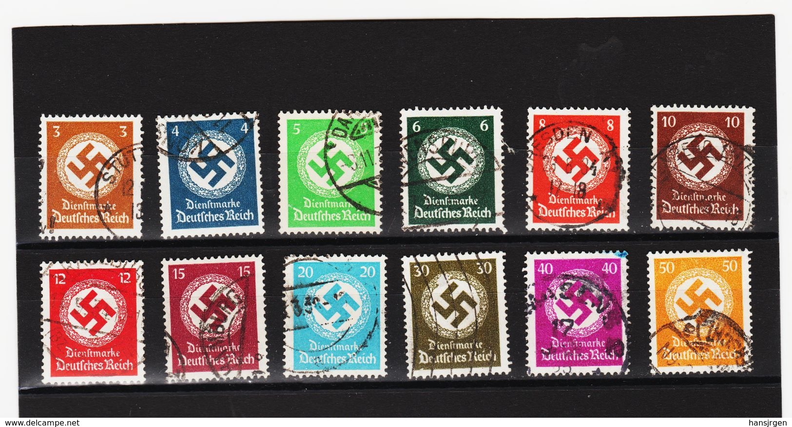 XAX979 DEUTSCHES REICH  1931/32 MICHL 132/43  DIENST Used /gestempelt Siehe ABBILDUNG - Dienstmarken