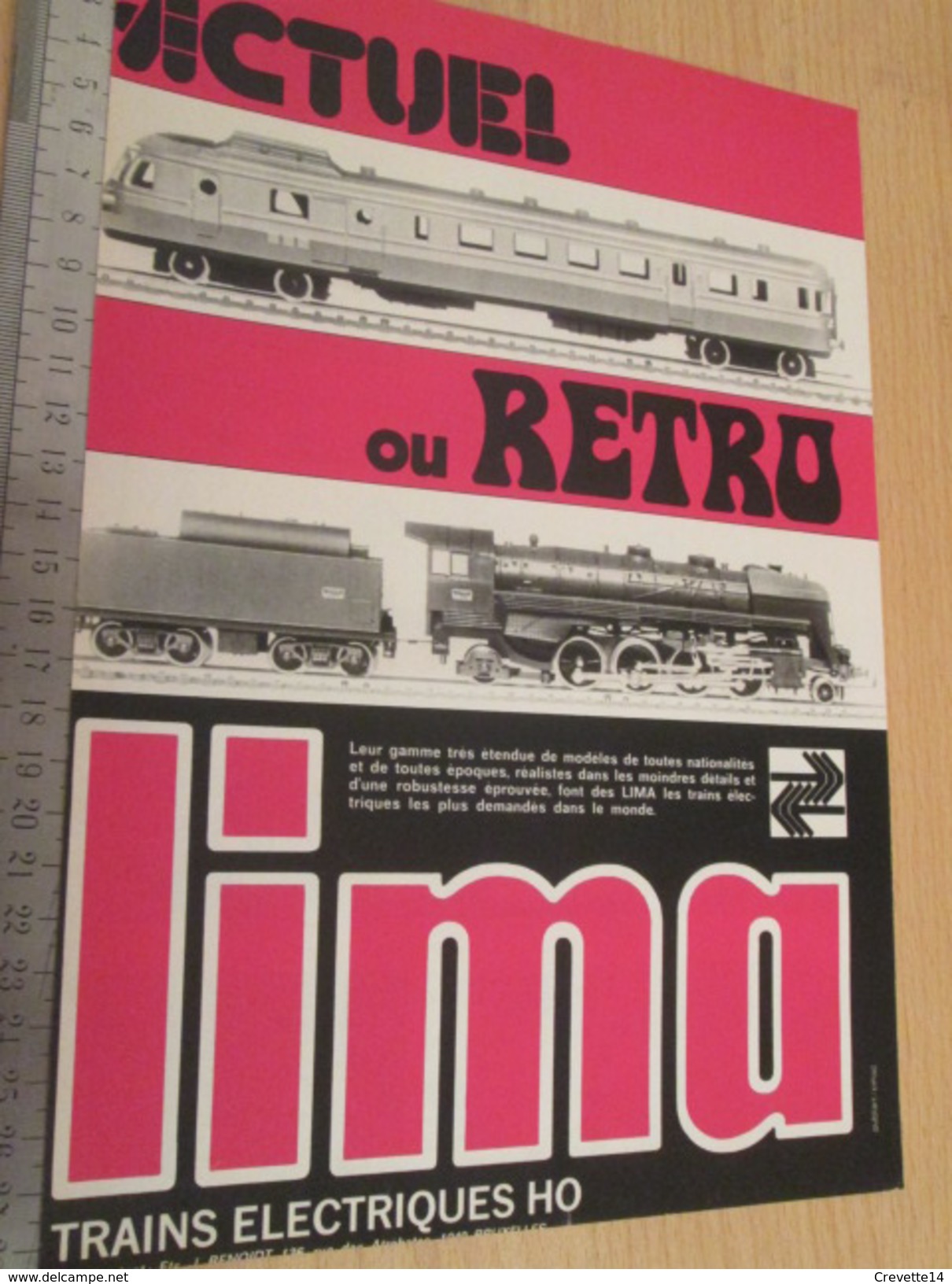 Page De Revue Des Années 70/80 / PUBLICITE TRAINS ELECTRIQUES LIMA  , Format  Page A4 - Autres & Non Classés