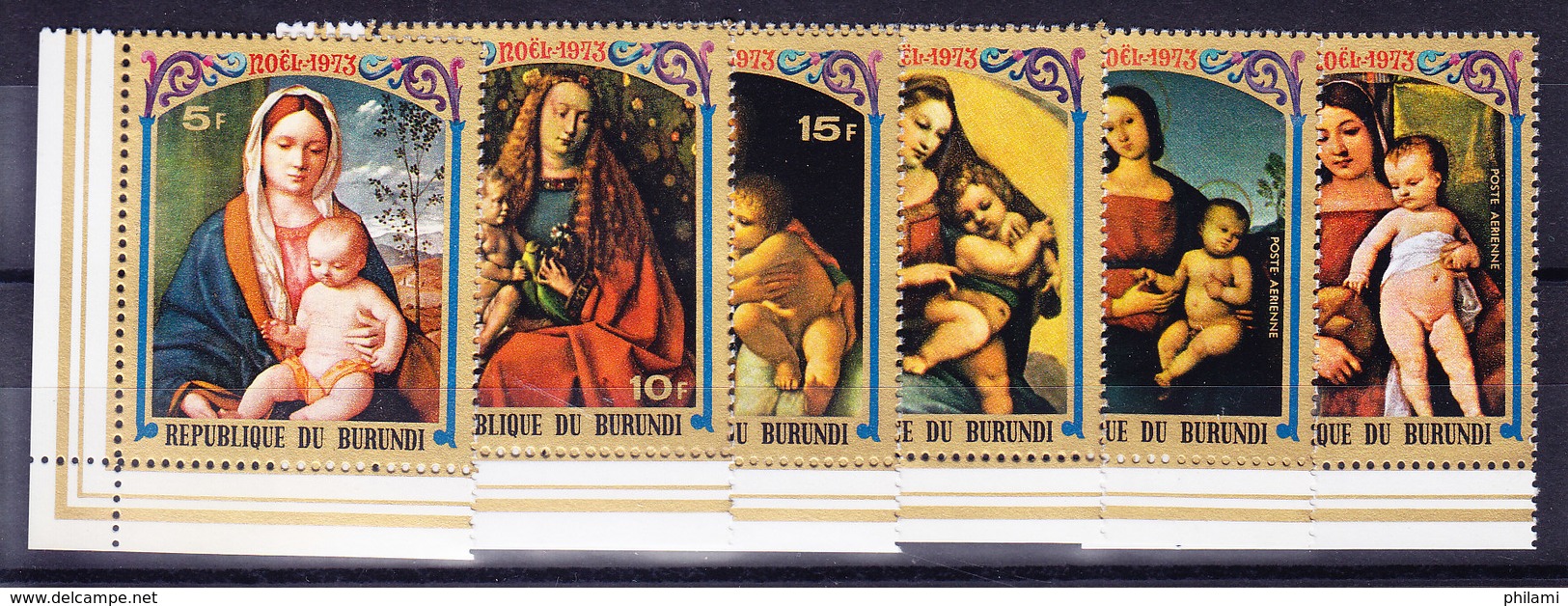 BURUNDI, COB  604/6 ET PA 313/5 ** MNH. TABLEAUX, RELIGION (4Z218) - Ungebraucht