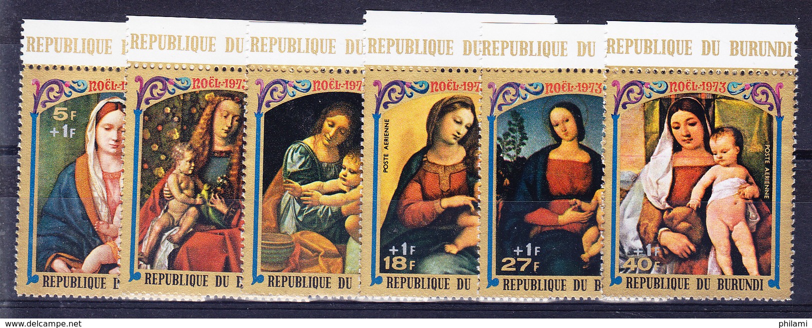 BURUNDI, COB  607/9 ET PA 316/8 ** MNH. TABLEAUX, RELIGION (4Z219) - Unused Stamps