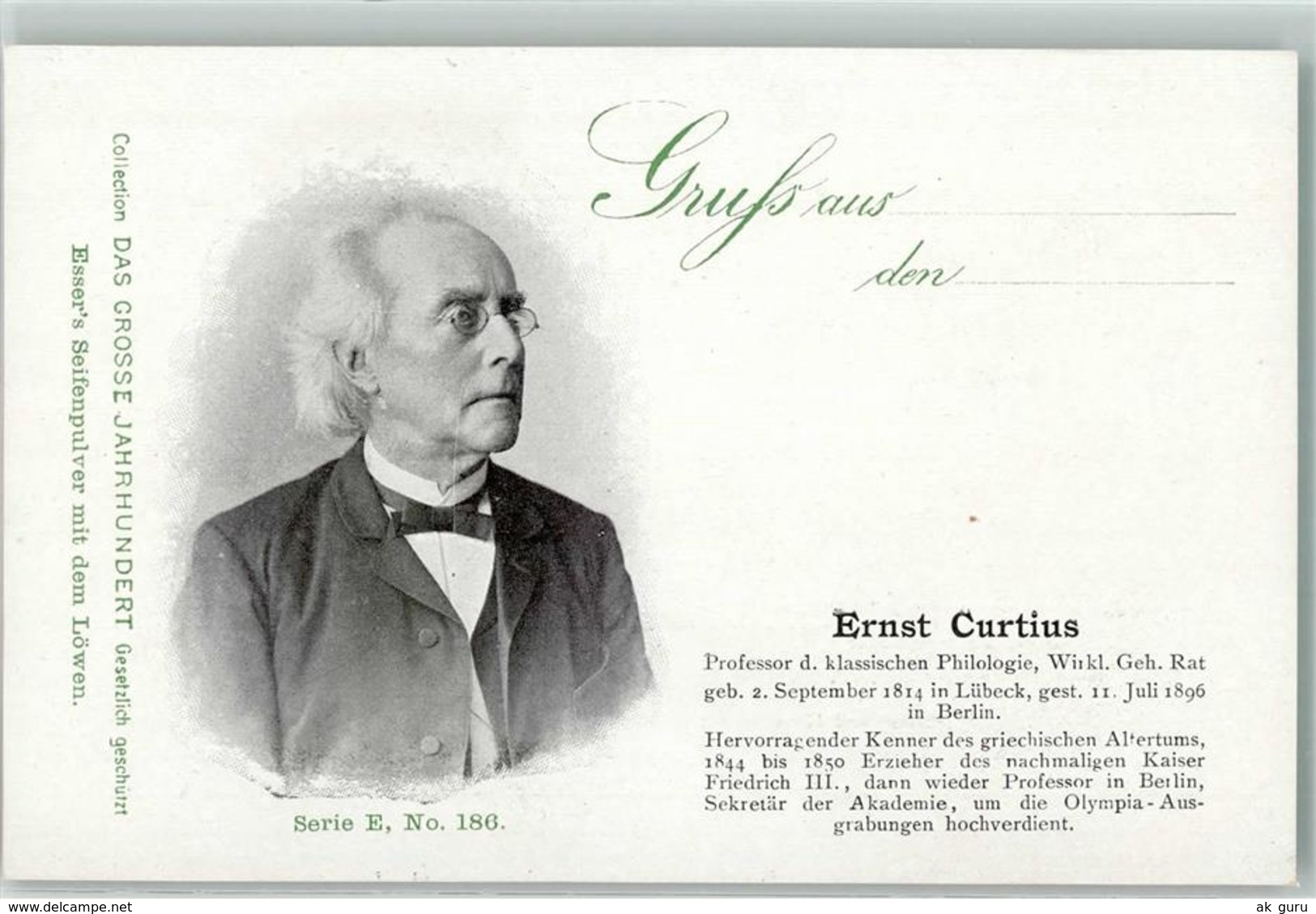 52287425 - Ernst Curtius Das Grosse Jahrhundert Serie E No.186 - Storia