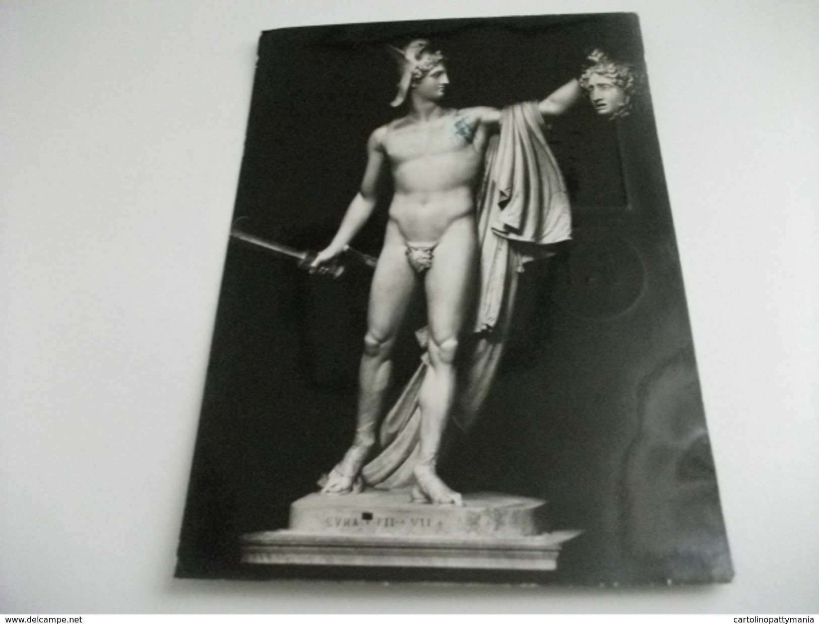 STORIA POSTALE FRANCOBOLLO COMMEMORATIVO VATICANO STATUA PERSEO CANOVA - Sculture