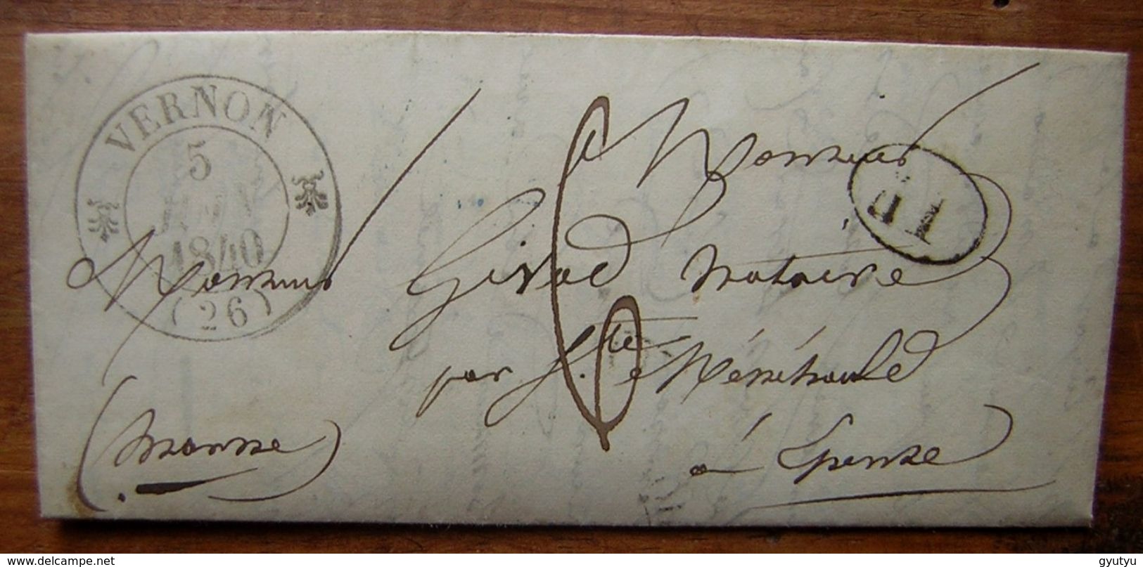1840 Vernon (Eure) Lettre Pour Epense - 1801-1848: Vorläufer XIX