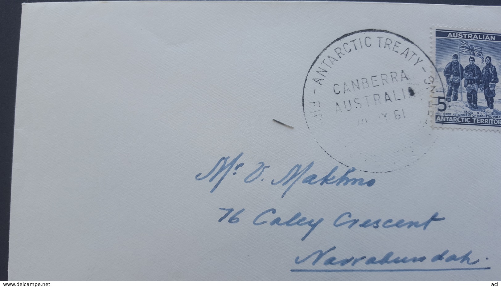 Australian Antarctic Territory 1961 Antarctic Treaty Souvenir Cover - Lettres & Documents