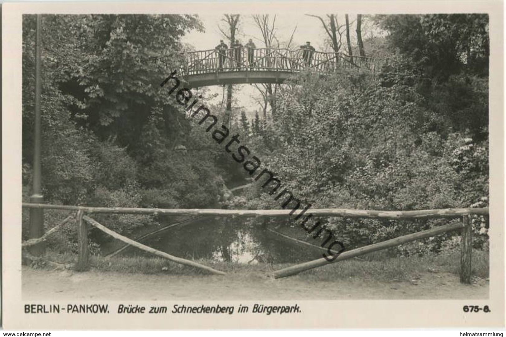 Berlin Pankow - Brücke Zum Schneckenberg Im Bürgerpark - Foto-AK 30er Jahre - Verlag Ludwig Walter Berlin - Pankow