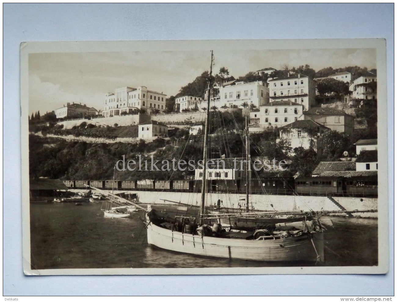 MONTENEGRO DALMAZIA Dalmatia Herceg Novi Castelnuovo Boat  AK Postcard - Montenegro