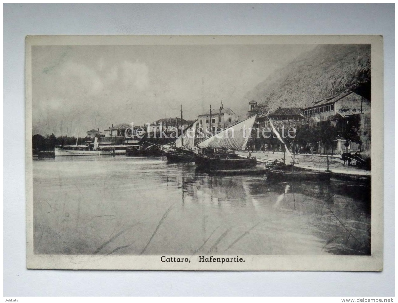 MONTENEGRO DALMAZIA Dalmatia Cattaro Kotor Hafen Barche Boat AK Postcard - Montenegro