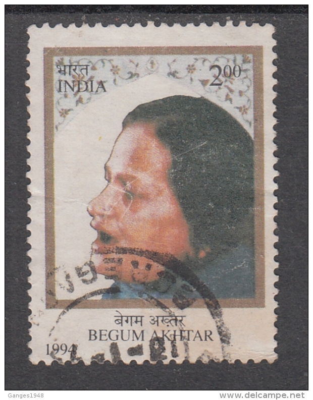 India  1994  SG 1609  Begum Akhtar  Used Stamp  Free Combined Shipping   #  04592 ABB   SD  Inde Indien - Oblitérés