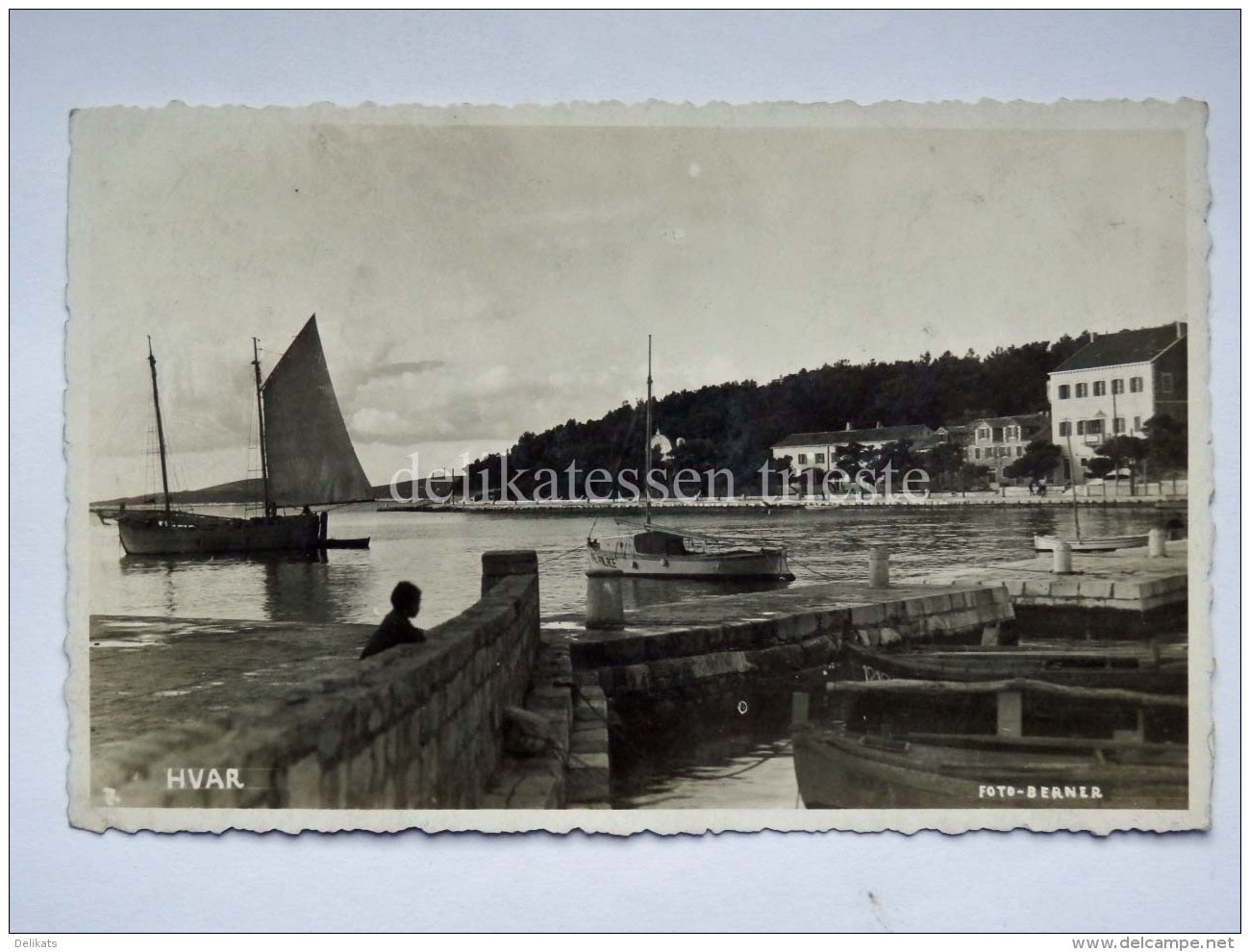 DALMAZIA Dalmatia Croatia HVAR Lesina Foto Berner Boat  AK Postcard - Croatia