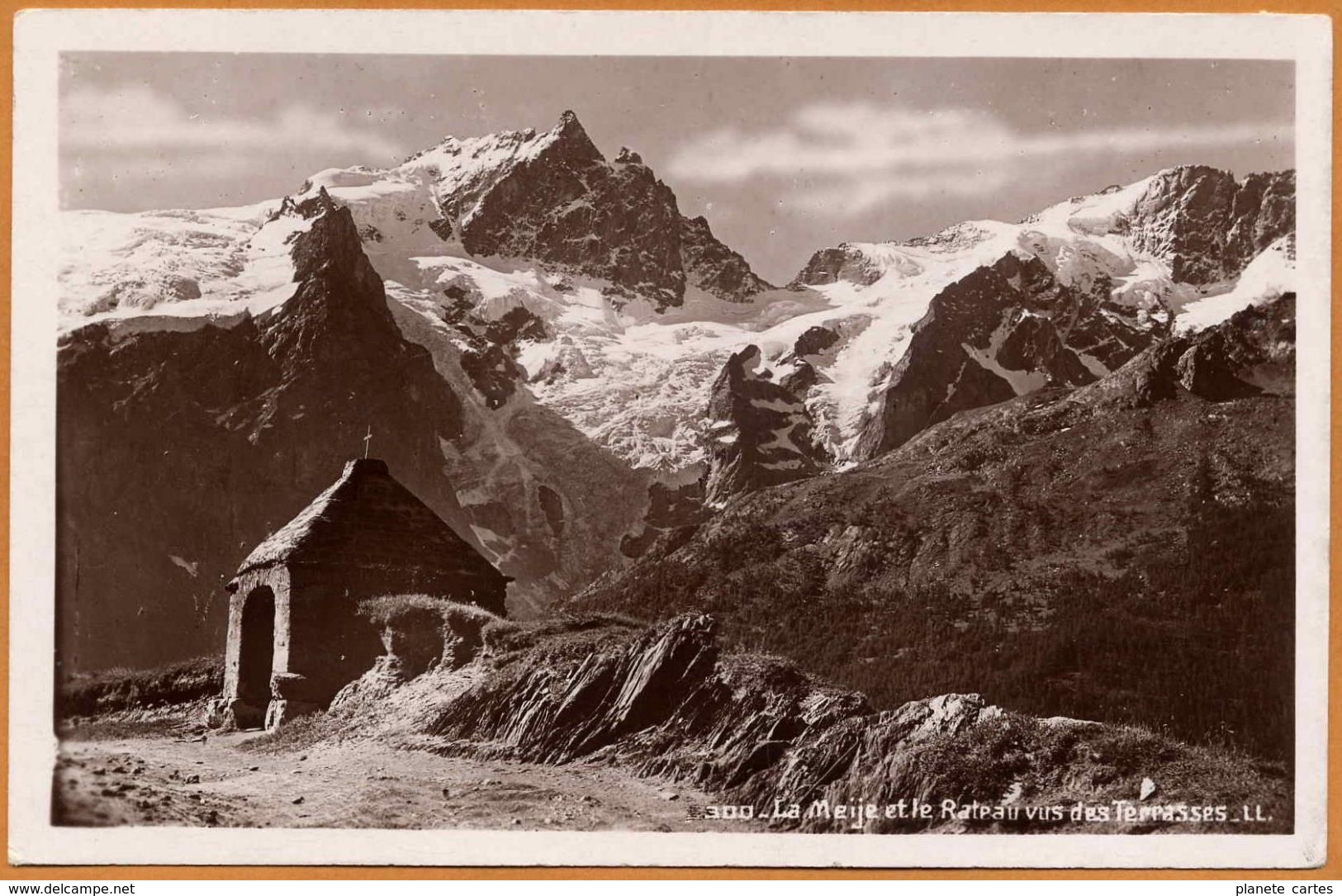 05 / Lot De 2 Cartes : La Meije Et Le Rateau Vus Des Terrasses Et Prise Du Chazelet (années 20-30) - Autres & Non Classés