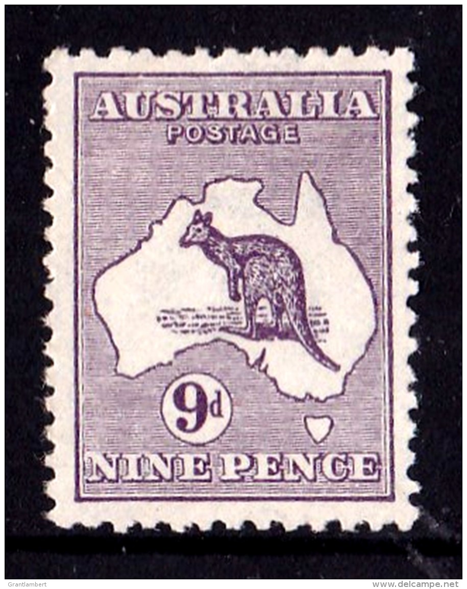 Australia 1913 Kangaroo 9d Violet 1st Watermark MH - - - - Nuevos