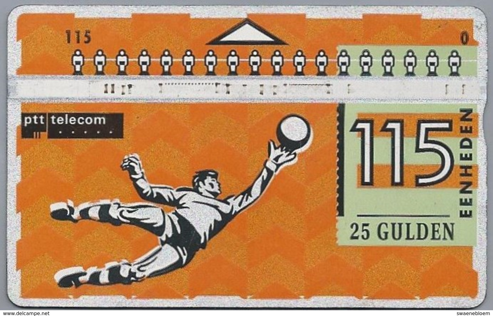 NL.- Telefoonkaart.Nederland. PTT Telecom.officieel Sponsor Van De KNVB. Honderdvijftientje. 25 Gulden. Voetbal. 343A - Openbaar