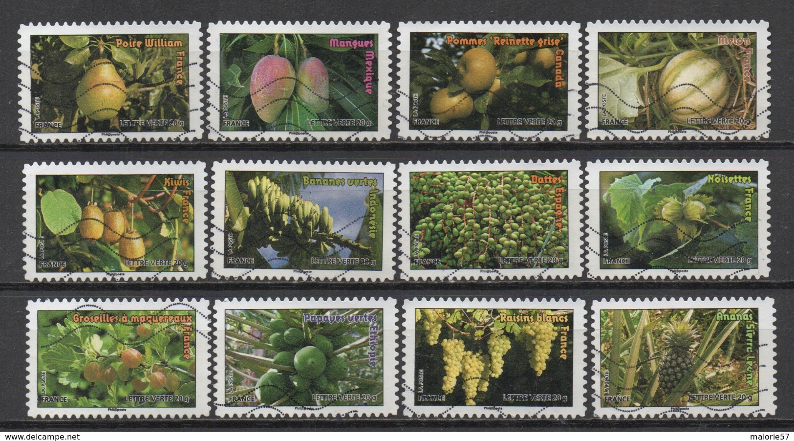 FRANCE 2012 DES FRUITS POUR UNE LETTRE VERTE OBLITÉRÉ - Used Stamps