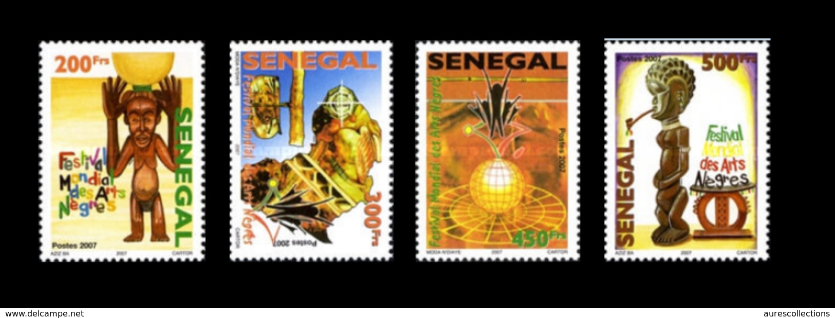 SENEGAL 2007 FESTIVAL MONDIAL ARTS NEGRES ART NEGRE NEGRA ART WORLD FESTIVAL - RARE -  MNH ** - Sénégal (1960-...)