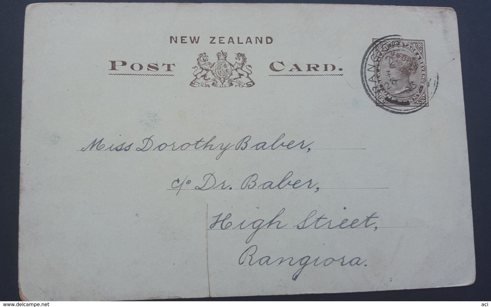New Zealand 1903 One Penny Brown Prepaid Postcard - Postal Stationery