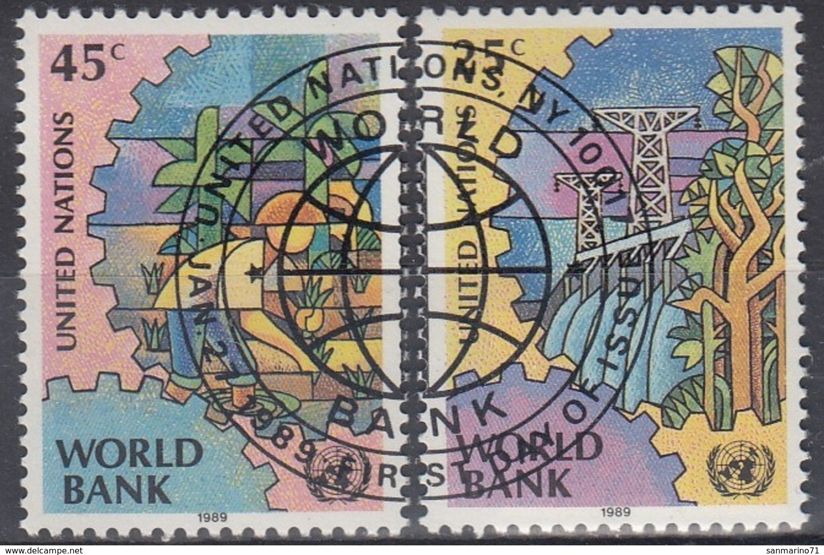 UNITED NATIONS New York 571-572,used - Oblitérés
