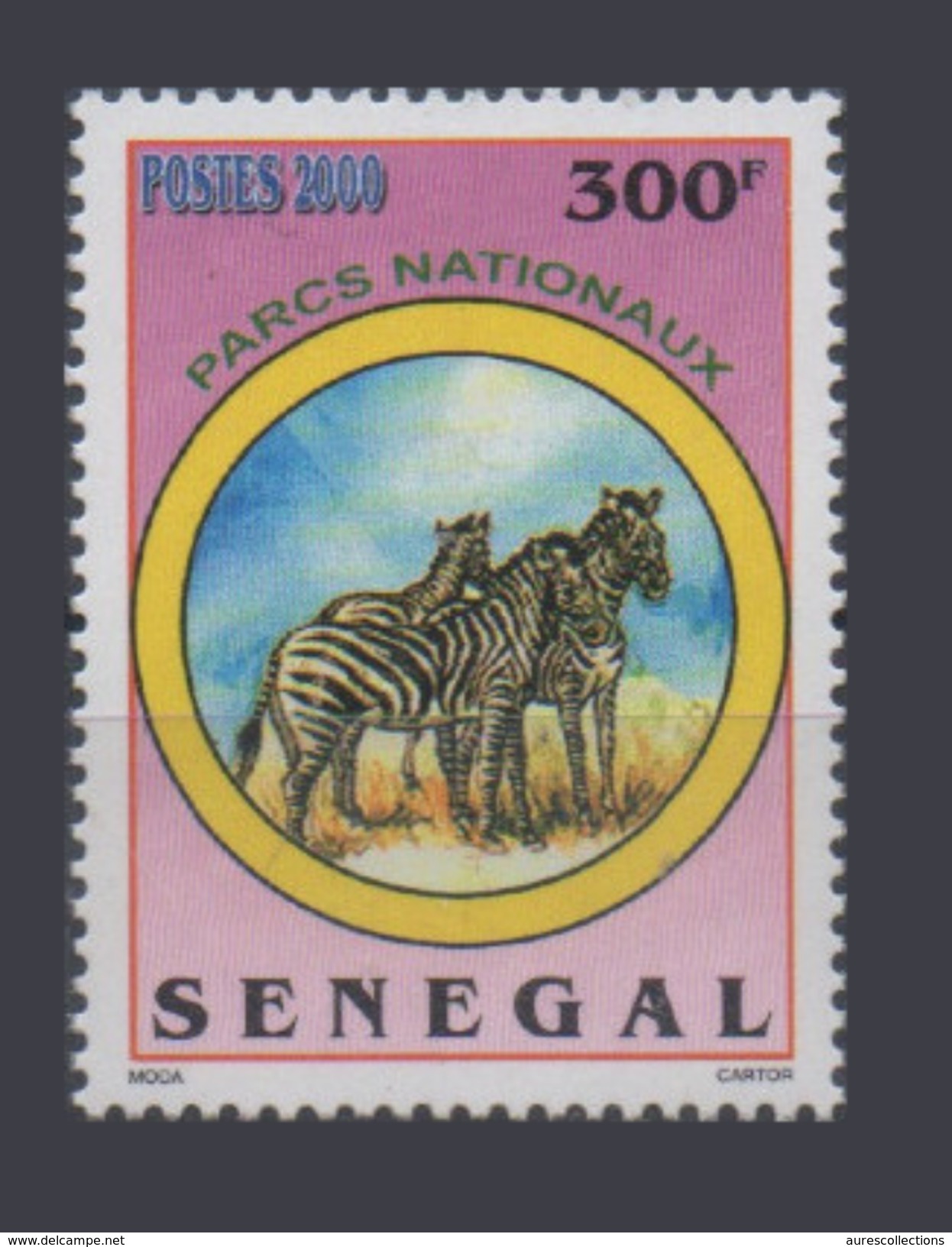 SENEGAL 2000 2001 - ZEBRE ZEBRES ZEBRA ZEBRAS - PARCS NATIONAUX - NATIONAL PARKS - RARE -  MNH ** - Sénégal (1960-...)