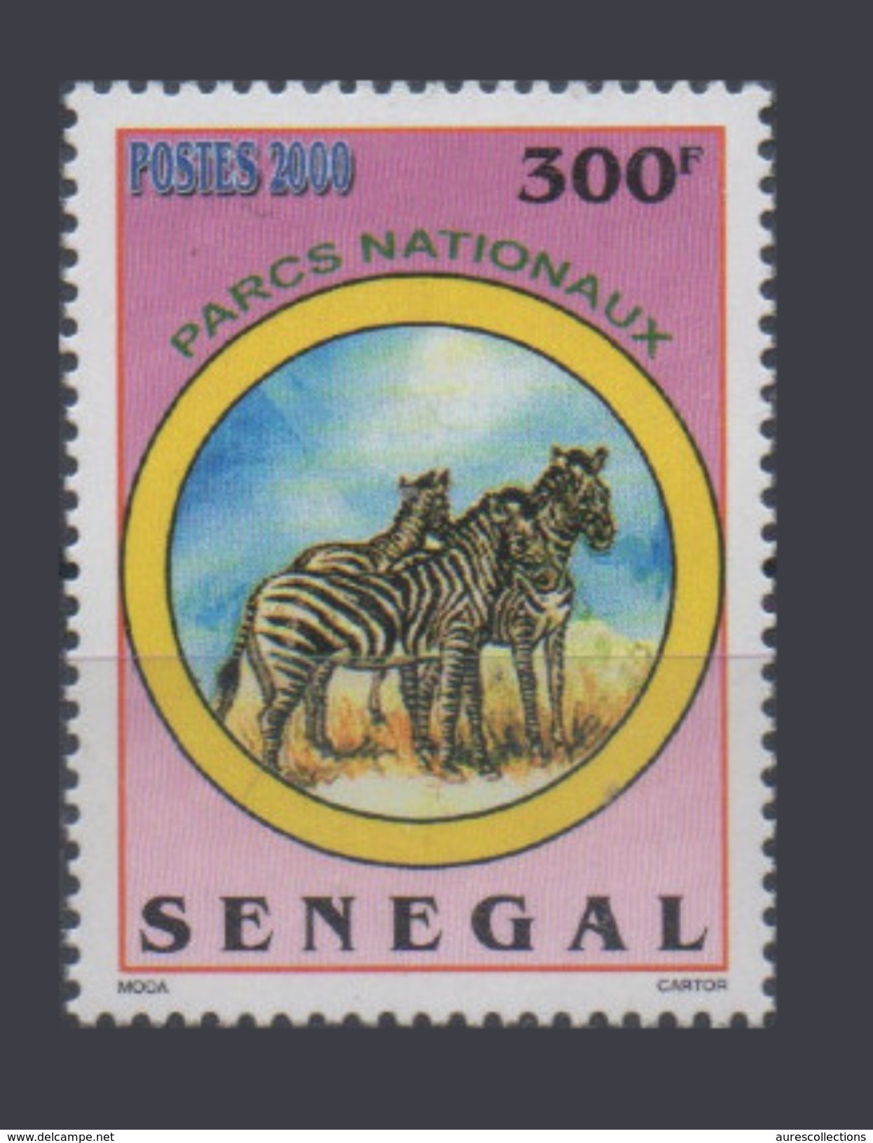 SENEGAL 2000 2001 - ZEBRE ZEBRES ZEBRA ZEBRAS - PARCS NATIONAUX - NATIONAL PARKS - RARE -  MNH ** - Donkeys