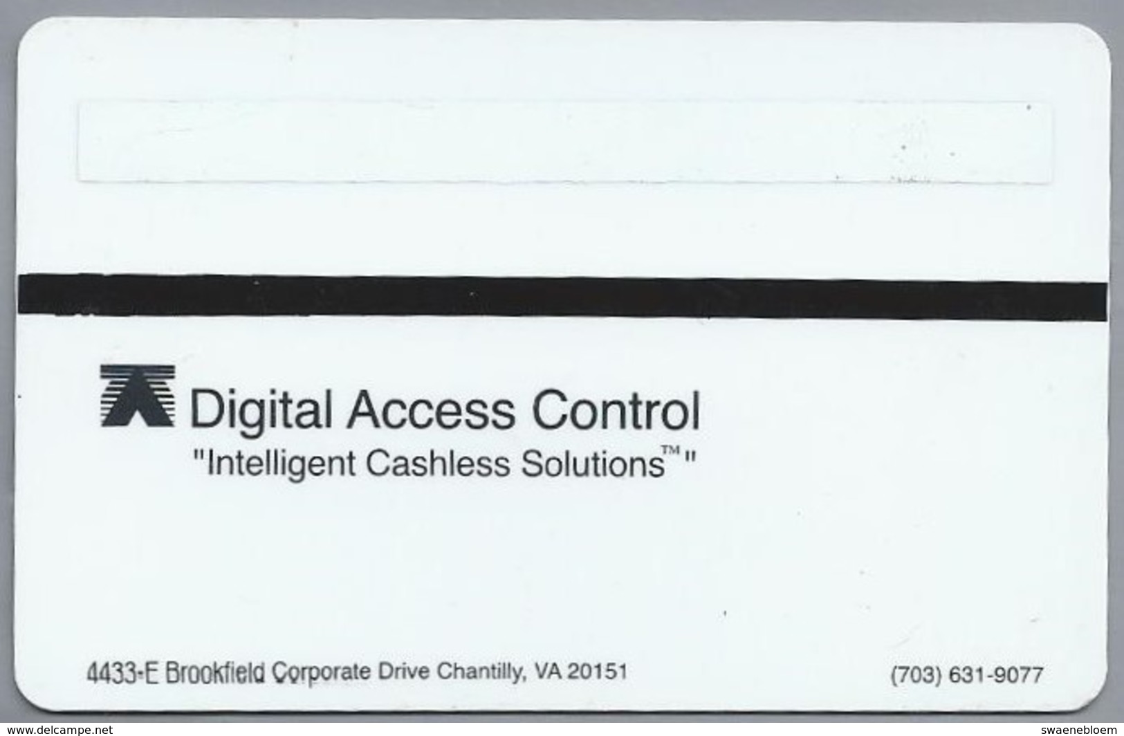US.- DACCARD. Digital Access Control. Intelligent Cashless Solutions. Brookfield Corporate Drive Chantilly, VA 20151. - Magnetische Kaarten