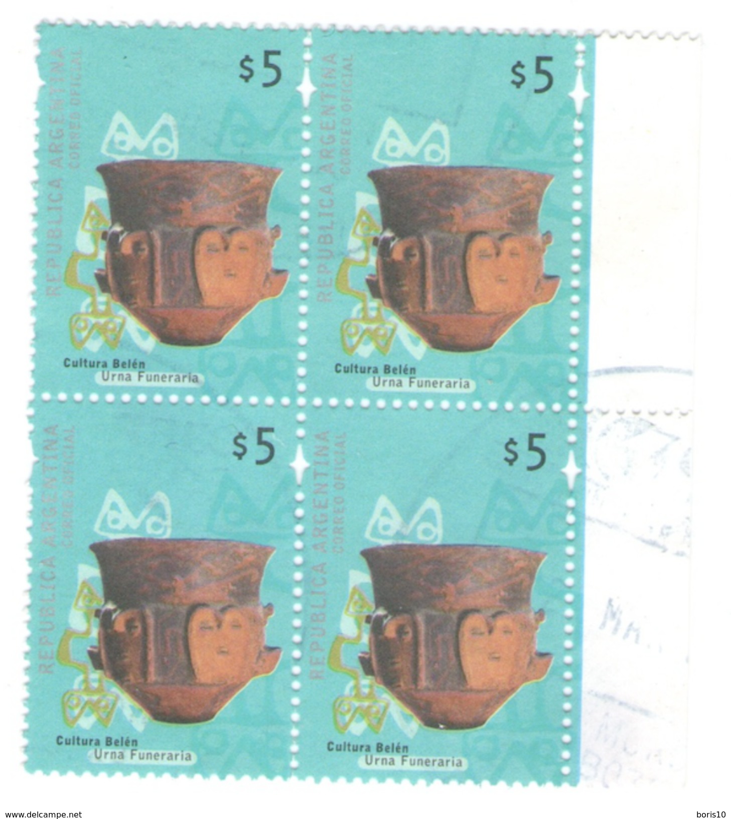 Argentina 2000 Argentine Culture Used Block Of Four 4 - Used Stamps