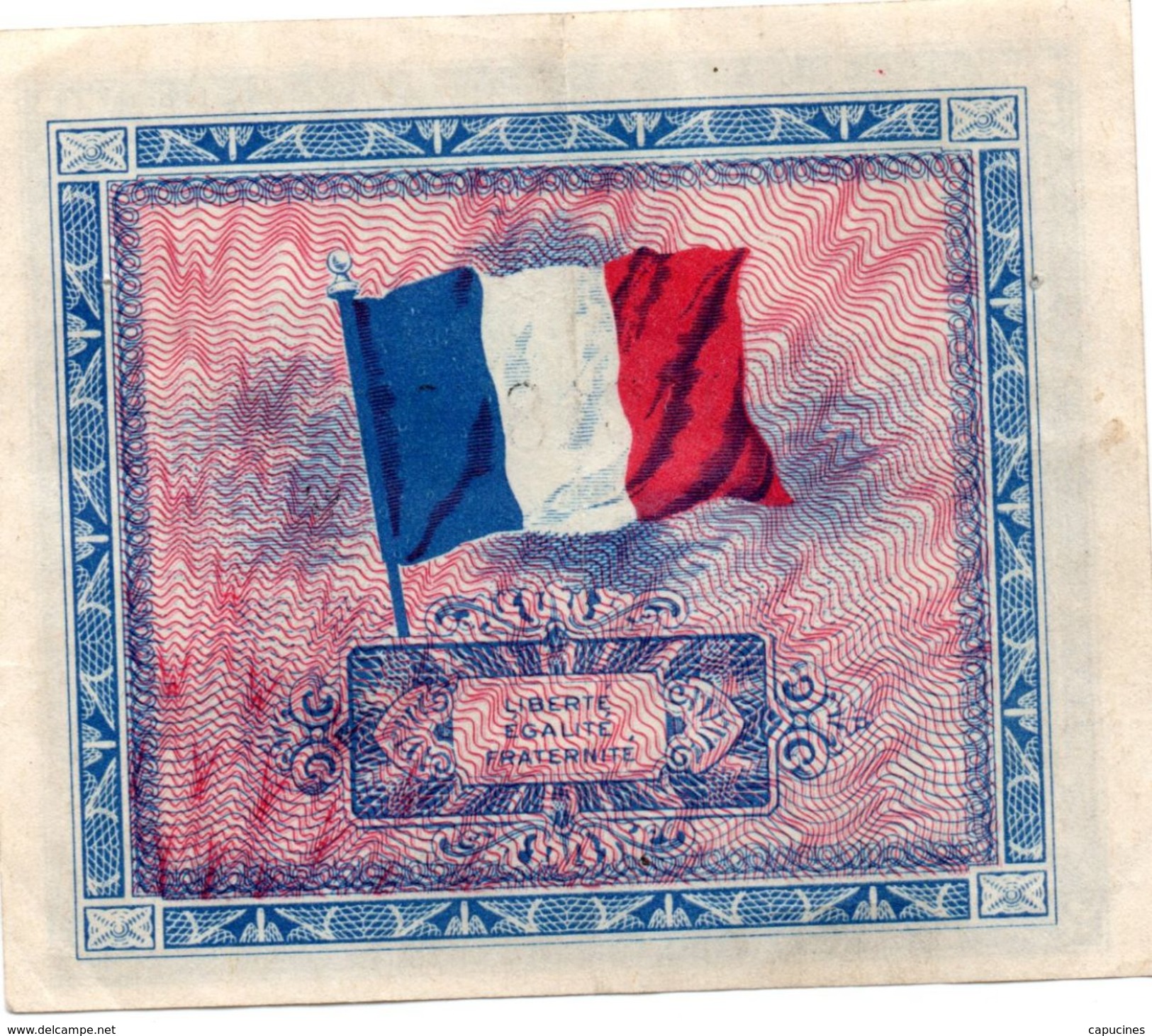 2 F "Verso DRAPEAU" - Série De 1944 - 1944 Drapeau/France