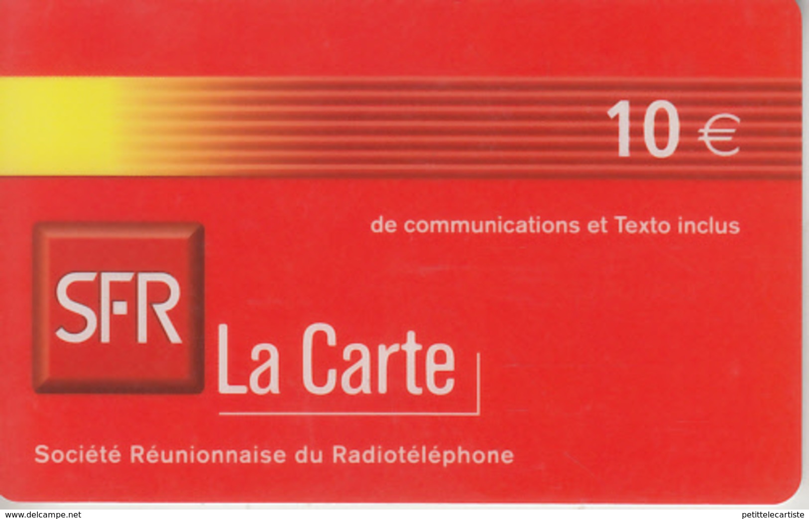 LA RÉUNION - TÉLÉCARTE - GSM DU MONDE *** RECHARGE GSM - SFR 07/04  *** - Réunion