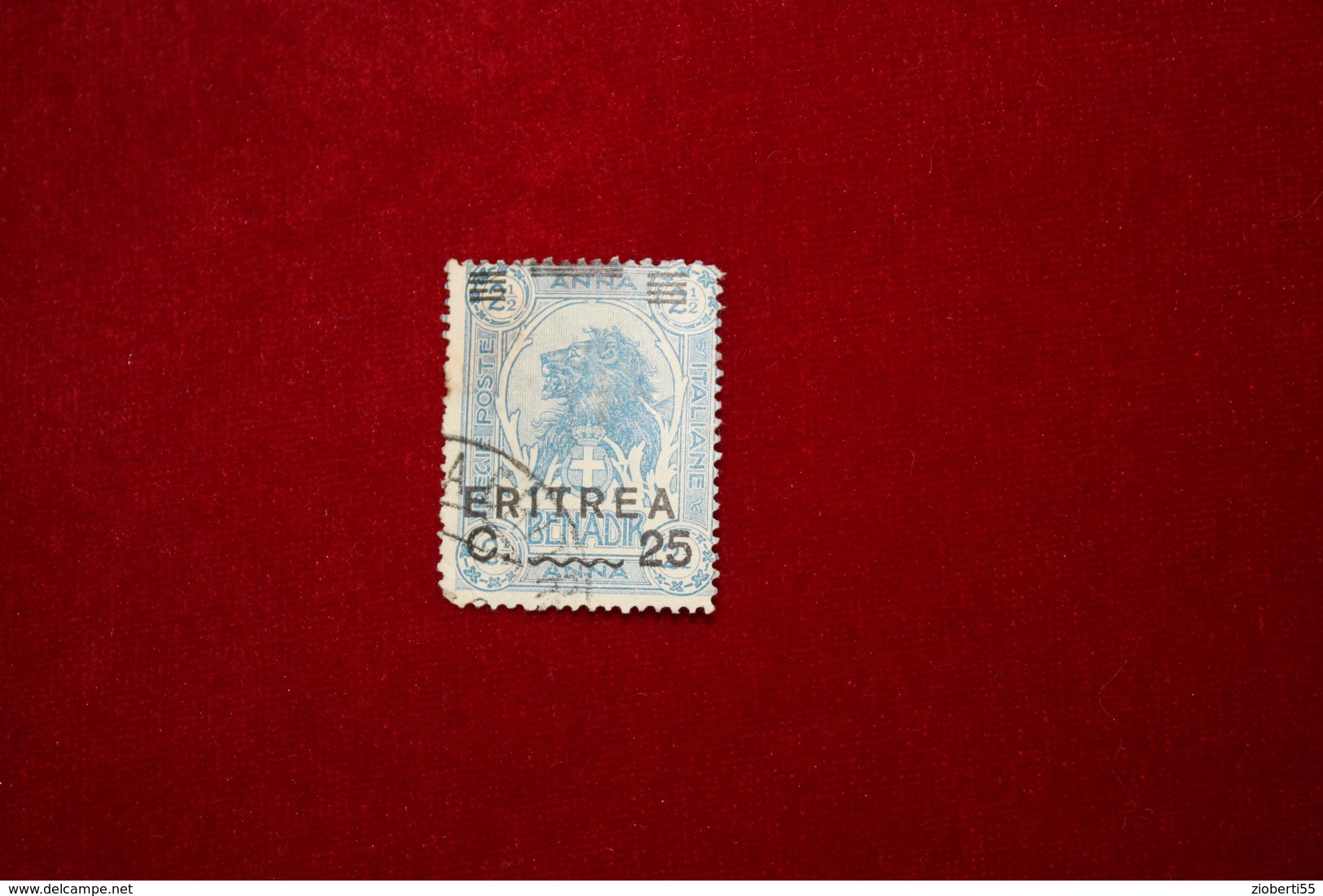 ERITREA  - BENADIR SOMALIA  SOPRASTAMPATI - C 25 SU 2,5 A - 1922 - USATO - Eritrea