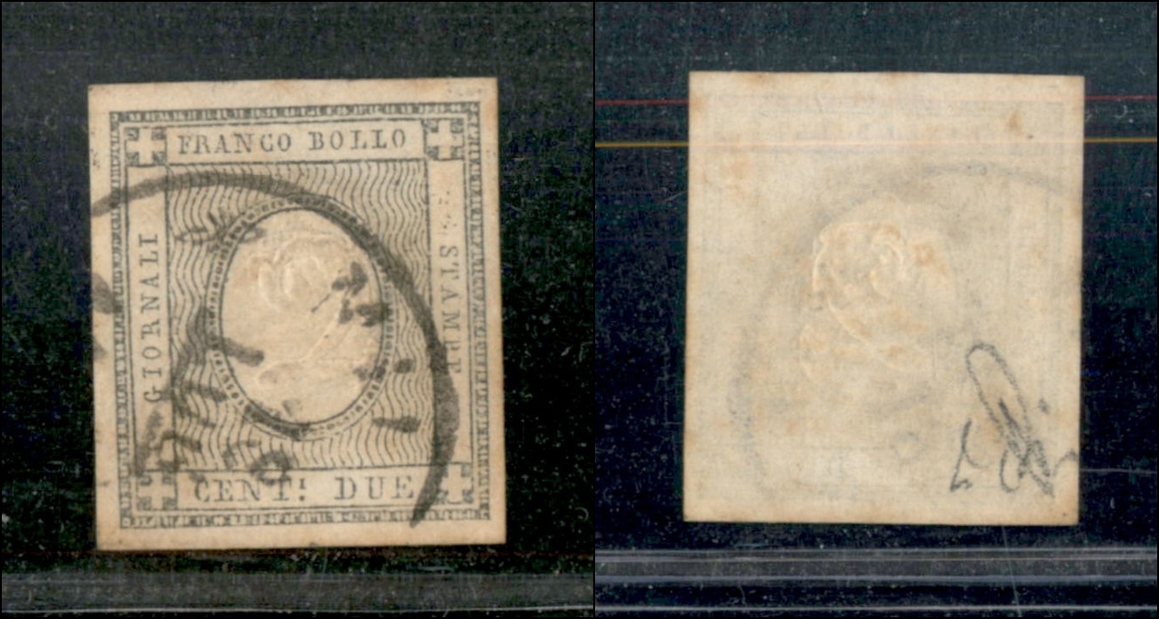 10352 REGNO - 1861 - 2 Cent Grigio (20) Con Ottimi Margini - Milano (tipo 20 - Con Data Sopra Il Divisorio) - Autres & Non Classés